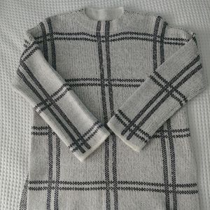 Window Pane Mock Neck sweater